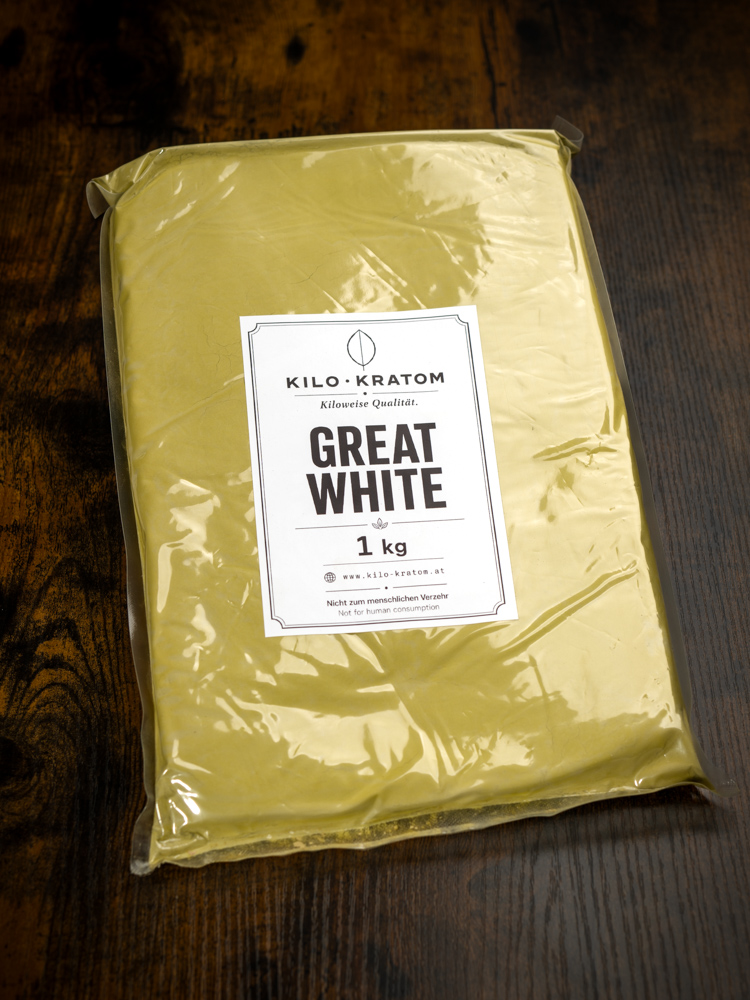 Kilo Kratom Great White — 1 kg Vakuumverpackung