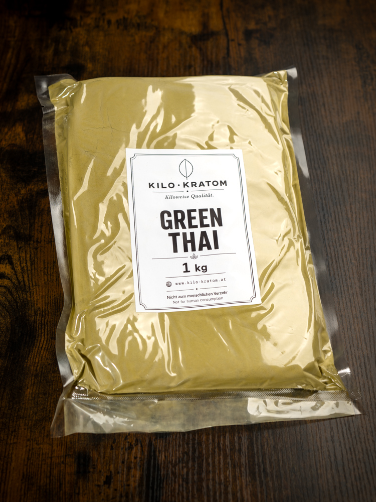 Kilo Kratom Green Thai — 1 kg Vakuumverpackung