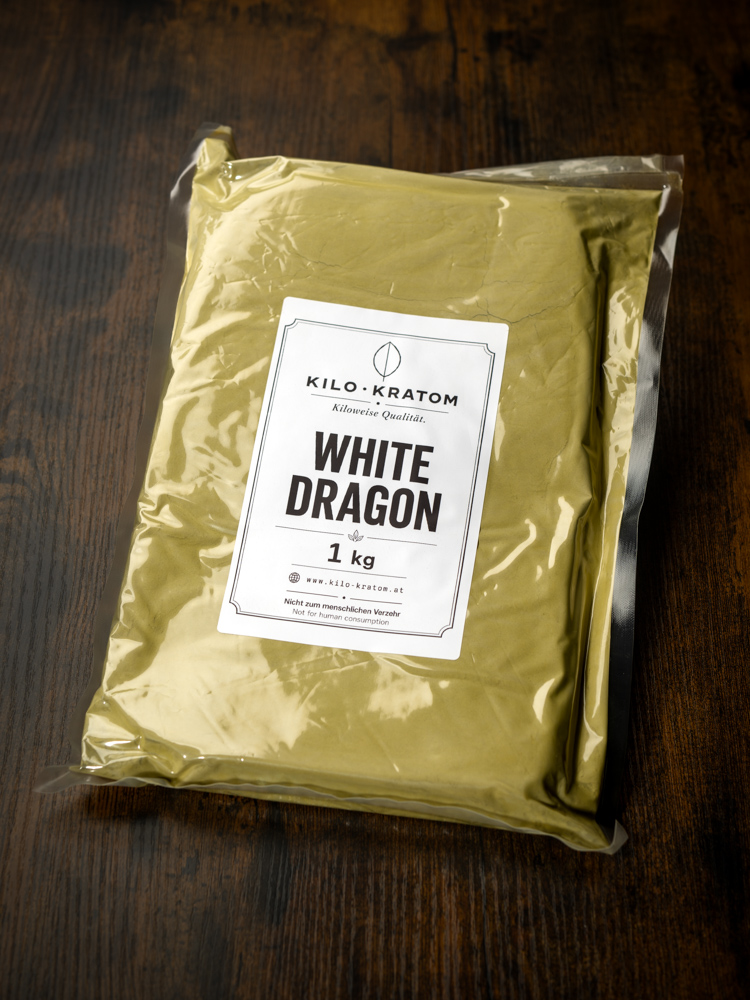 Kilo Kratom White Dragon — 1 kg Vakuumverpackung